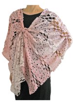 画像1: シルクカットワークスカーフ "レ・ビュル・エ・レ・ヴァーグ （泡と波）" ・ラベンダーローズ (1)