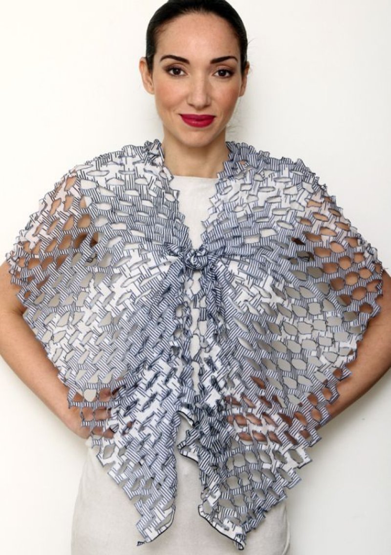 画像1: コットンローンTANABATAスカーフ”レイン・ストライプ”・ブルーマリン [手洗いOK] (1)