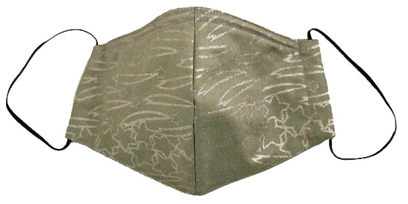 画像3: コットンサテンマスク ”エトワール・フィラント(流れ星)" ・カーキE, B, M