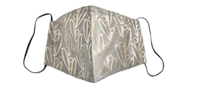 画像3: コットンサテンマスク ”オリビエ(オリーブの樹)" ・グレーA2, B1,C2