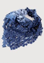 画像2: シルクオンブレ・カットワークプチスカーフ ”エトワール・フィラント（流れ星)"  (2)