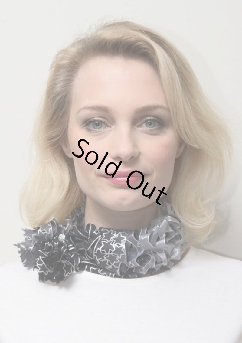 画像2: シルクオンブレ・カットワークプチスカーフ ”エトワール・フィラント（流れ星)"  (2)