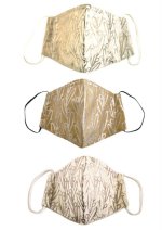 画像1: コットンサテンマスク ”オリビエ（オリーブの樹）" ・シャンパーニュ10D1,E2,F1 (1)