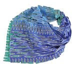 画像1: シルクオンブレ・カットワークプチスカーフ ”リジエール・オン・テラス（棚田)"  (1)