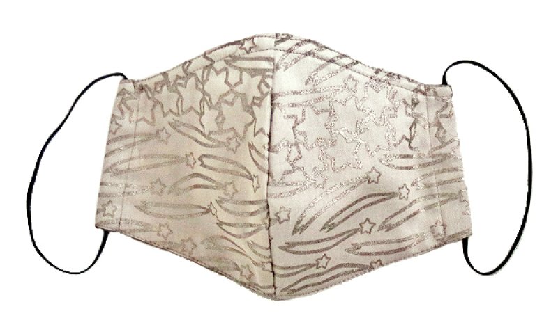 画像1: コットンサテンマスク ”エトワール・フィラント(流れ星)" ・カーキG,I,J