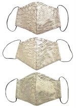 画像1: コットンサテンマスク ”エトワール・フィラント（流れ星)" ・カーキG,I,J (1)