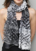 画像5: シルクオンブレ・カットワークスカーフ ”リジエール・オン・テラス（棚田)"  (5)