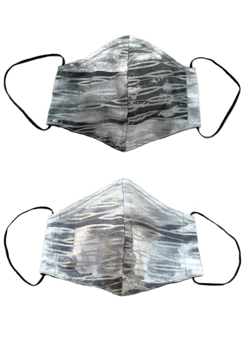 画像1: コットンサテンマスク ”テール・ド・シエル(地上の空)" ・モノクロームB,C (1)