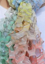 画像4: シルクオンブレ・カットワークアスコットスカーフ”テール・ド・シエル(地上の空)" ・パステル (4)