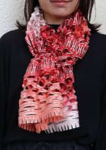 画像4: シルクオンブレ・カットワークスカーフ ”リジエール・オン・テラス（棚田)"  (4)