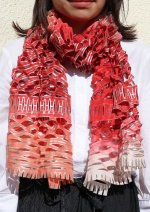 画像3: シルクオンブレ・カットワークスカーフ ”リジエール・オン・テラス（棚田)"  (3)