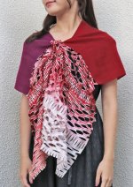 画像3: ウール＆シルクスカーフ”リジエール・オン・テラス（棚田)" (3)