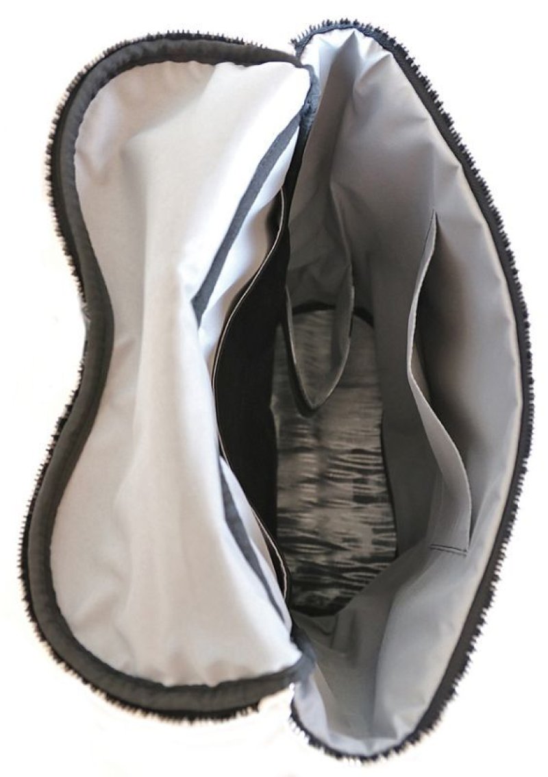 画像3:  コットンサテン・レキュームリュック ”テール・ド・シエル(地上の空)" ・モノクローム (3)