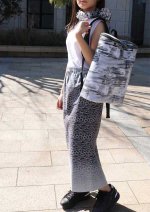 画像6:  コットンサテン・レキュームリュック ”テール・ド・シエル(地上の空)" ・モノクローム (6)