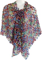 画像4: シルクカットワークスカーフ ”ジャルダン・ド・フルール(Flower Garden)” ・カスケードレインボー (4)