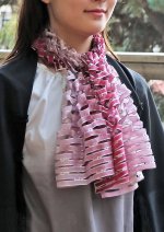 画像1: シルクカットワークロングスカーフ”アリュメット（マッチ棒）" ・ガーネット (1)