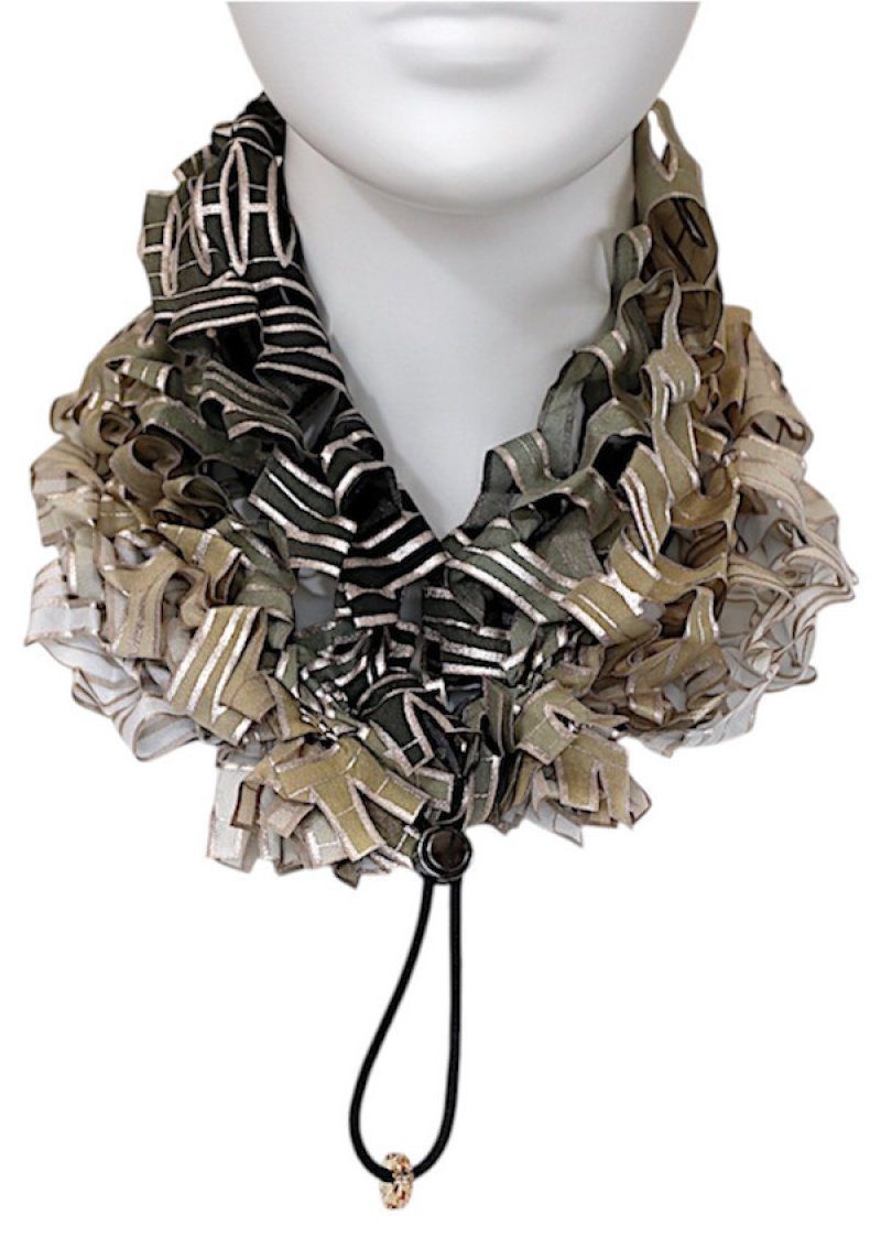 画像2: シルクカラー（チョーカータイプ） ”カスケード＆棚田"  (2)