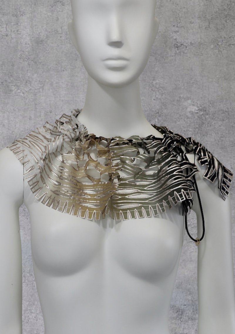 画像6: シルクカラー（付け襟タイプ） ”カスケード＆棚田"  (6)