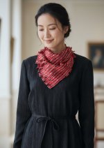 画像3: シルクカットワークプチスカーフ ”アリュメット（マッチ棒)"  (3)