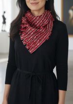 画像2: シルクカットワークプチスカーフ ”アリュメット（マッチ棒)"  (2)