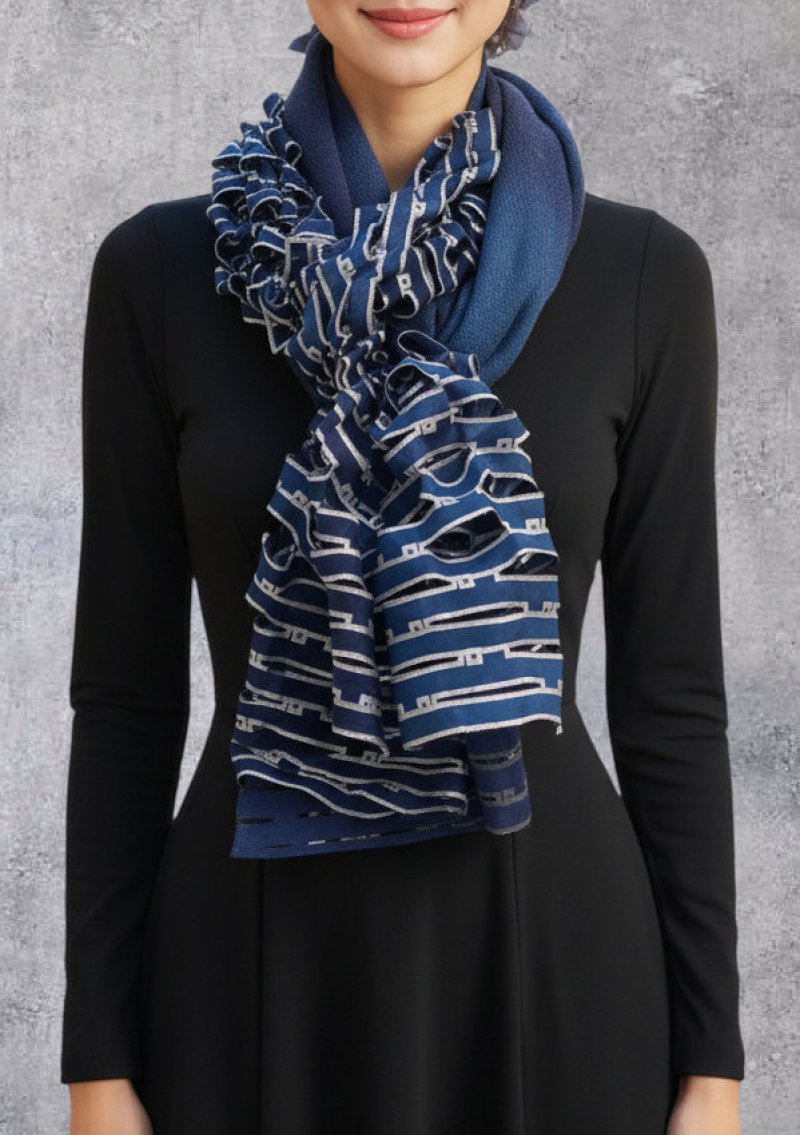 画像1: ウール&シルクスカーフ ”アリュメット（マッチ棒）" ・ブルーノクチューン (1)