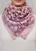 画像3: シルクカットワークロングスカーフ”アリュメット（マッチ棒）" ・ラベンダーローズ (3)