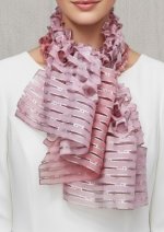 画像1: シルクカットワークロングスカーフ”アリュメット（マッチ棒）" ・ラベンダーローズ (1)